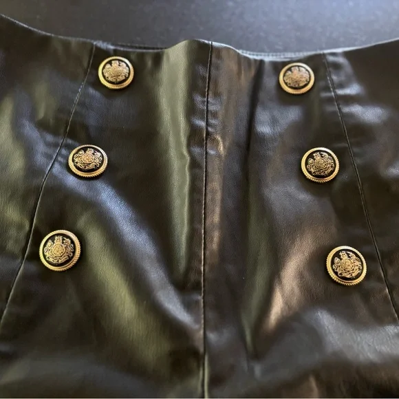 Zara - 3 items, Black Leather shorts, Top & Skirt- Sz Small - Picture 3 of 11